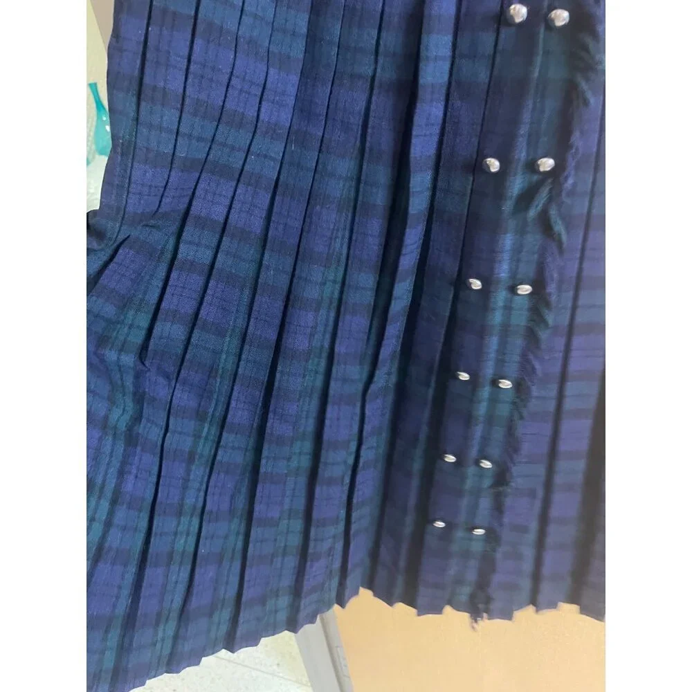 Ilene Ricky Vintage Womens Dress Size 7 Blue Plaid Metal Zipper Casual - Picture 6 of 12